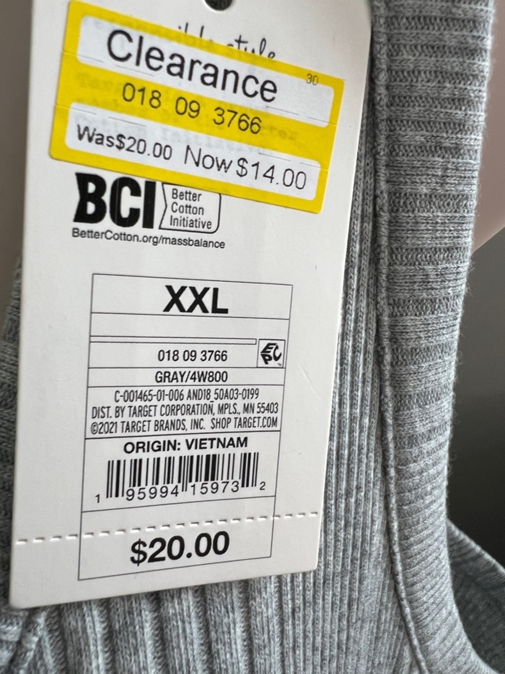 Target Light Gray Ribbed Tank Top